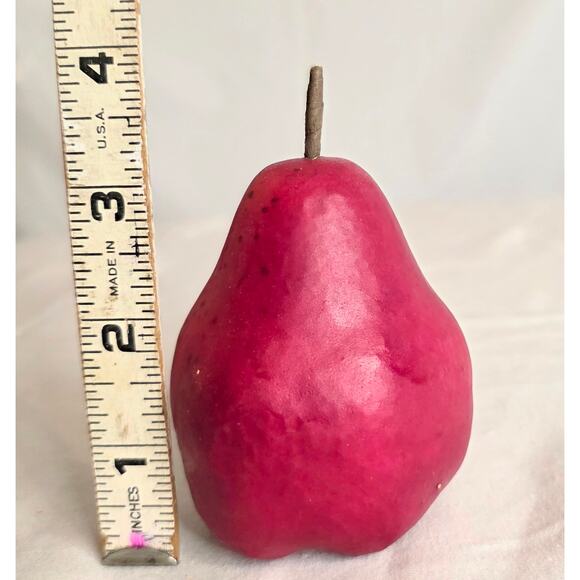 Set of 8 Faux Red Pears Styrofoam Realistic Lifelike Harvest and Fall Decor - Picture 5 of 5